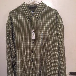 MENS OLD NAVY XXL PLAID LONG SLEEVE SHIRT NWT.